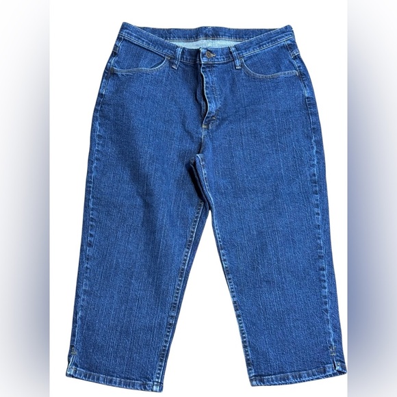 RIDERS‎ Blue capri, new without tags, vintage, 74% cotton - Picture 1 of 8